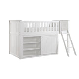 B2053LLW-1*BCDR (5) Low Loft Bunk with Bookcase and Dresser from Homelegance - Luna Furniture