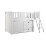 B2053LLW-1*BCDR (5) Low Loft Bunk with Bookcase and Dresser from Homelegance - Luna Furniture