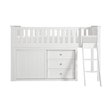 B2053LLW-1*BCDR (5) Low Loft Bunk with Bookcase and Dresser from Homelegance - Luna Furniture