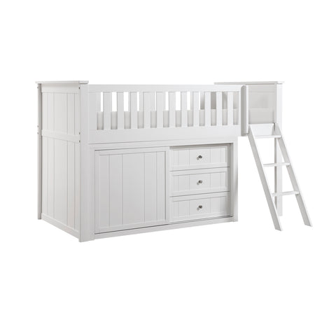 B2053LLW-1*DR (4) Low Loft Bunk with Dresser from Homelegance - Luna Furniture