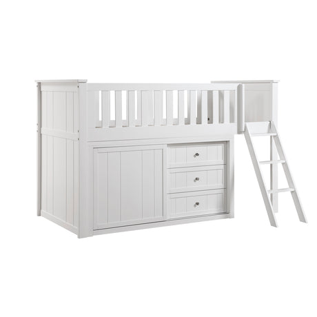 B2053LLW-1*DR (4) Low Loft Bunk with Dresser from Homelegance - Luna Furniture