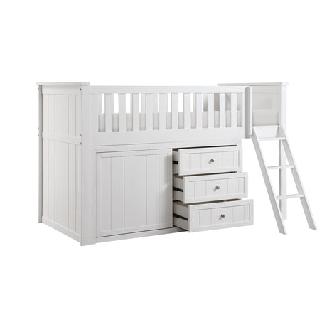B2053LLW-1*DR (4) Low Loft Bunk with Dresser from Homelegance - Luna Furniture