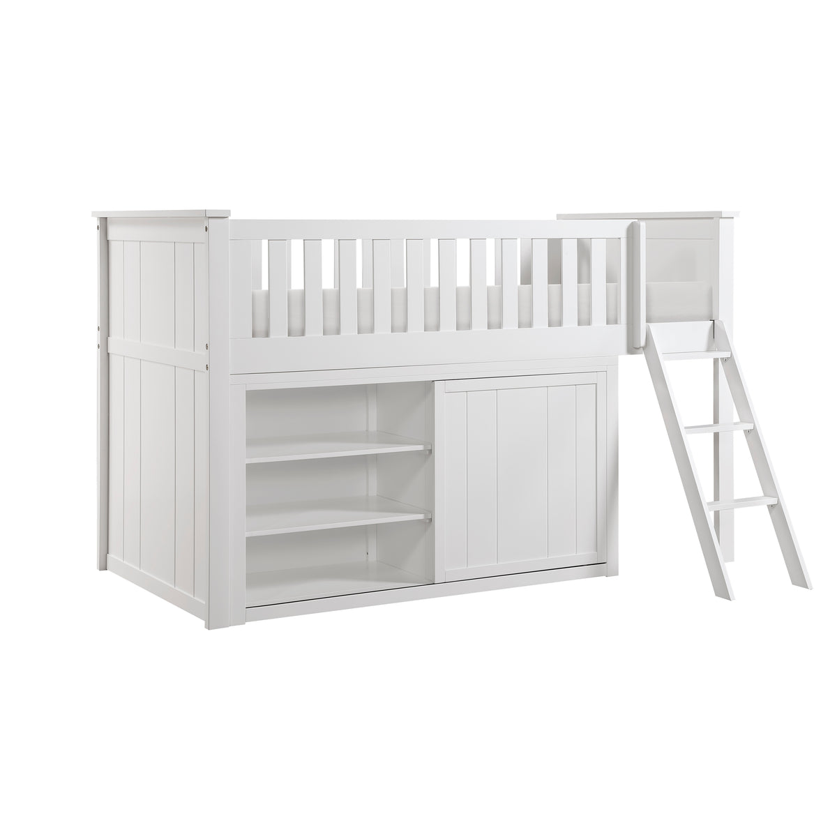B2053LLW-1*DR (4) Low Loft Bunk with Dresser from Homelegance - Luna Furniture