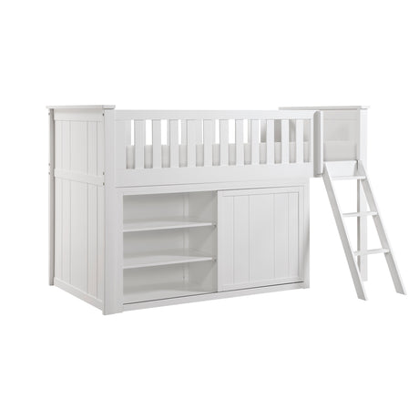 B2053LLW-1*DR (4) Low Loft Bunk with Dresser from Homelegance - Luna Furniture