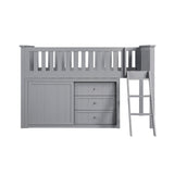 B2063LL-1*DR (4) Low Loft Bunk with Dresser from Homelegance - Luna Furniture