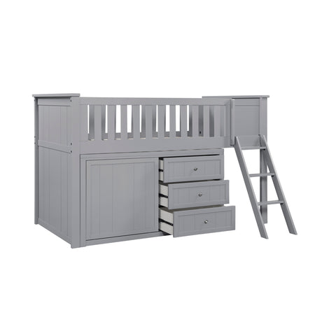 B2063LL-1*DR (4) Low Loft Bunk with Dresser from Homelegance - Luna Furniture