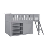 B2063LL-1*DR (4) Low Loft Bunk with Dresser from Homelegance - Luna Furniture