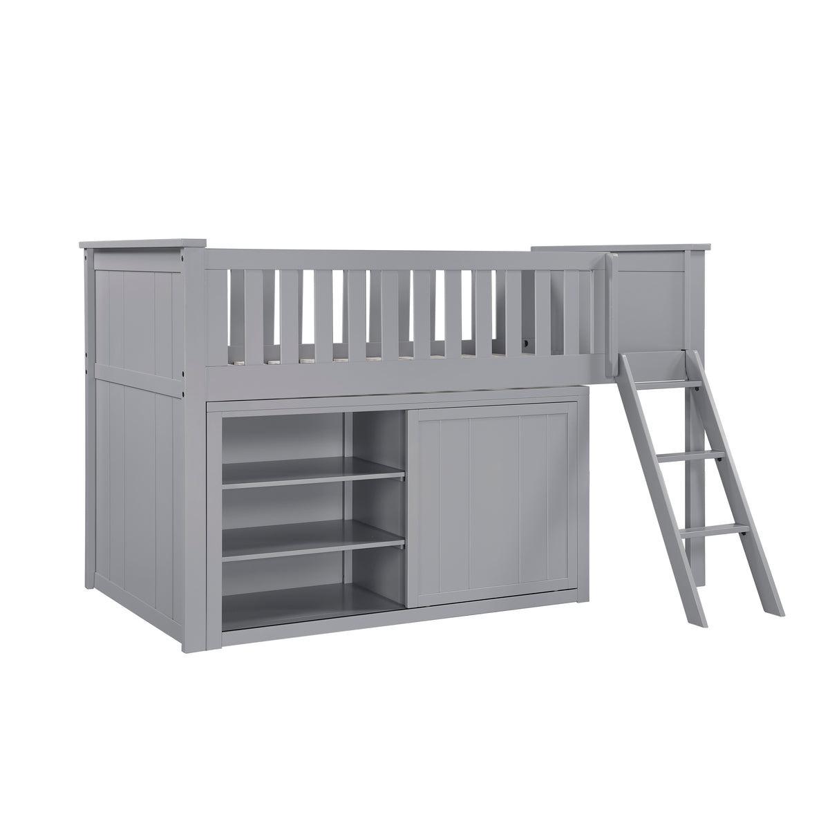 B2063LL-1*DR (4) Low Loft Bunk with Dresser from Homelegance - Luna Furniture