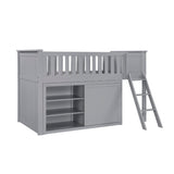 B2063LL-1*DR (4) Low Loft Bunk with Dresser from Homelegance - Luna Furniture