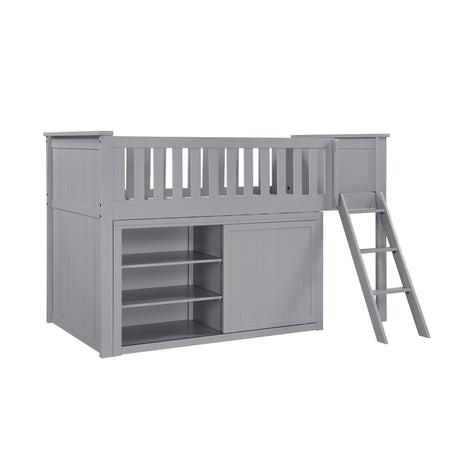 B2063LL-1*DR (4) Low Loft Bunk with Dresser from Homelegance - Luna Furniture