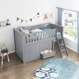 B2063LL-1*DR (4) Low Loft Bunk with Dresser from Homelegance - Luna Furniture