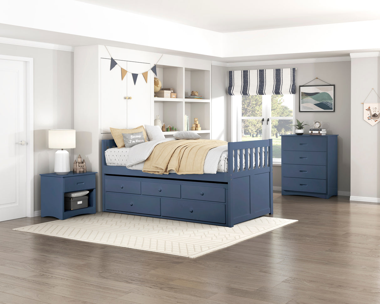 Nora Blue Nightstand from Homelegance - Luna Furniture