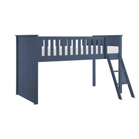 Nora Blue Low Loft Bunk Bed from Homelegance - Luna Furniture