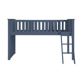 Nora Blue Low Loft Bunk Bed from Homelegance - Luna Furniture