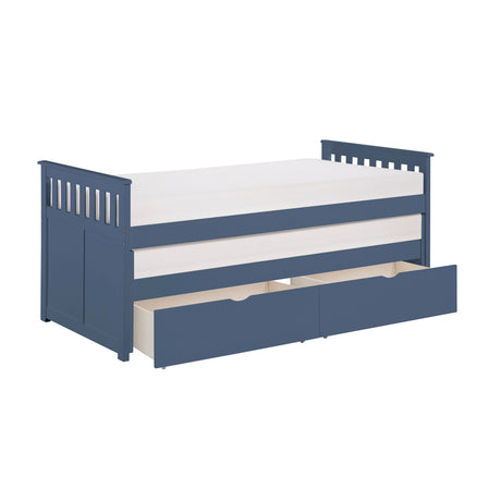 Nora Blue Twin/Twin Bed from Homelegance - Luna Furniture