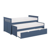 Nora Blue Twin Daybed with Trundle from Homelegance - Luna Furniture