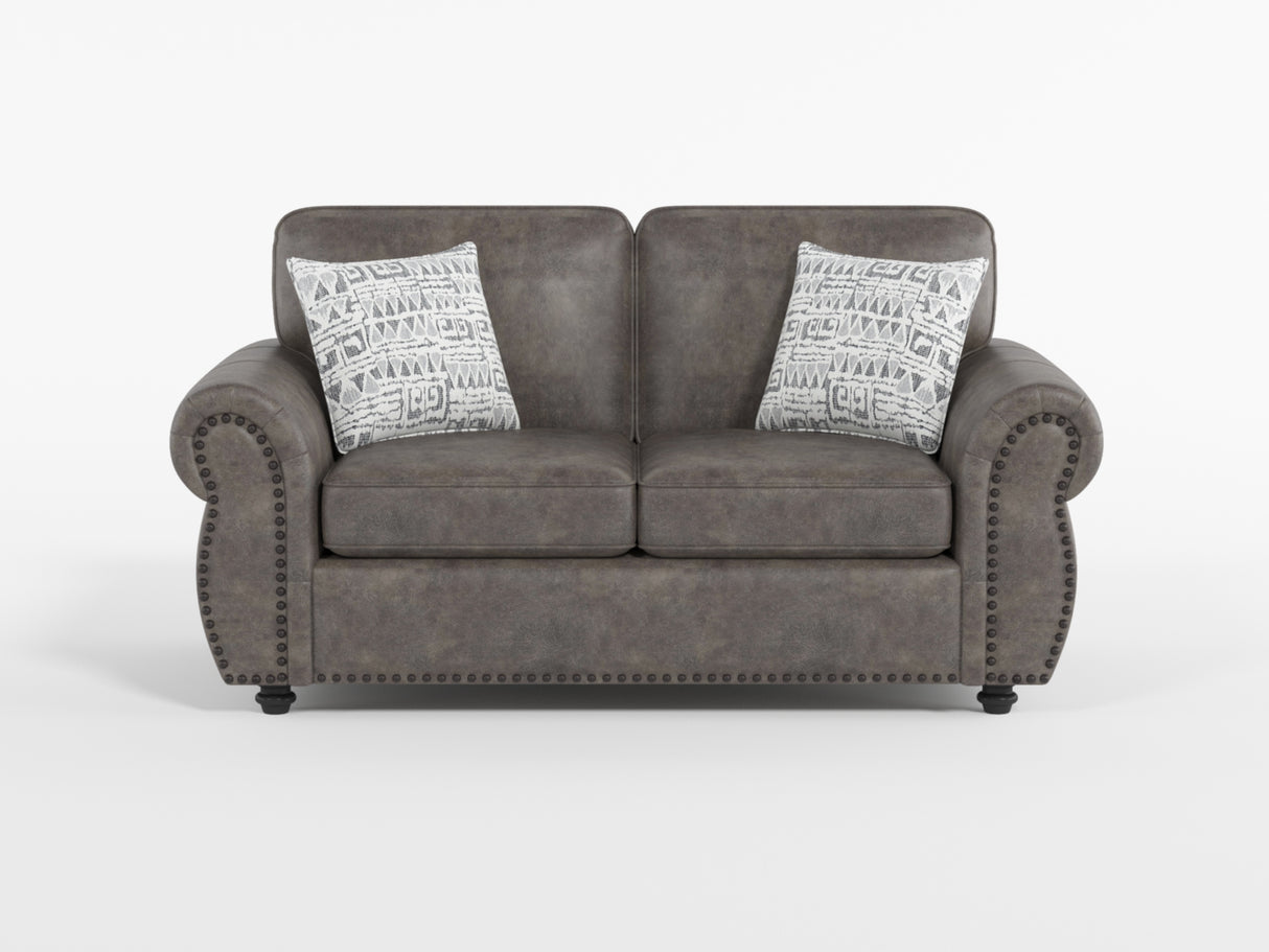 Pinnacle Pewter Loveseat from Homelegance - Luna Furniture