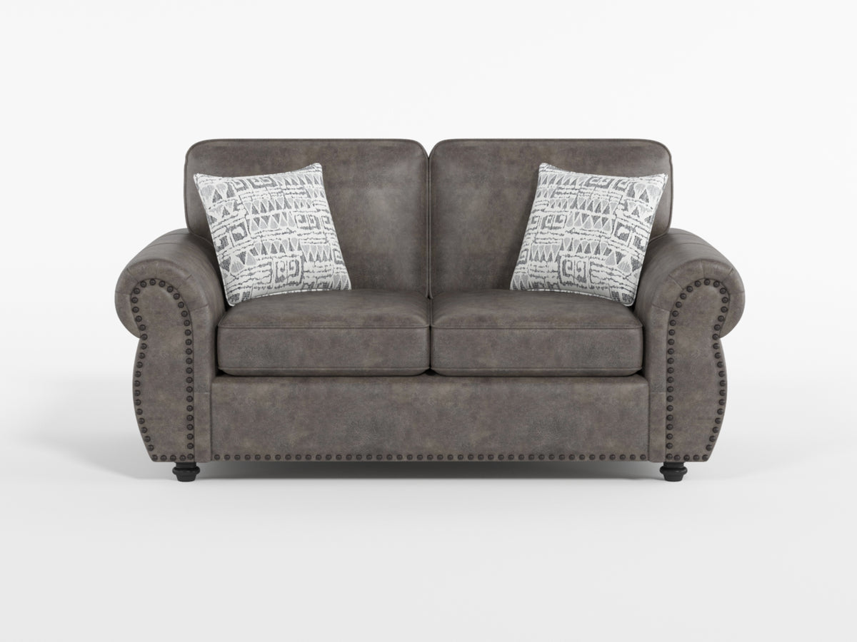 Pinnacle Pewter 2-Piece Living Room Set from Homelegance - Luna Furniture