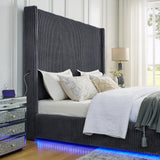 B300 Belinda (Grey) King Bed from New Era Innovations - Luna Furniture
