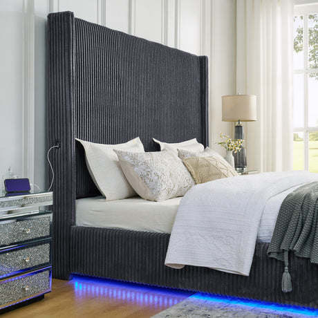B300 Belinda (Grey) King Bed from New Era Innovations - Luna Furniture
