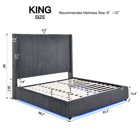 B300 Belinda (Grey) King Bed from New Era Innovations - Luna Furniture