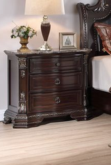 Stana Brown Marble Top Nightstand from Happy Homes - Luna Furniture