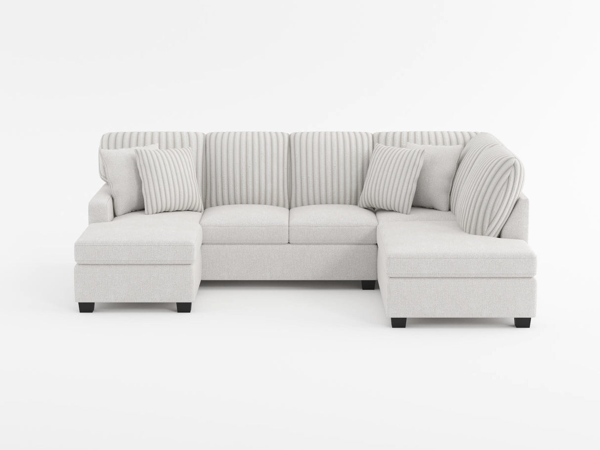 Lawson Taupe 2-Piece Sectional with Chaise from Homelegance - Luna Furniture