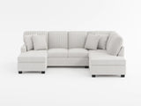 Lawson Taupe 2-Piece Sectional with Chaise from Homelegance - Luna Furniture