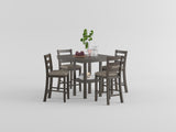 Sharon Gray 5-Piece Counter Height Set from Homelegance - Luna Furniture