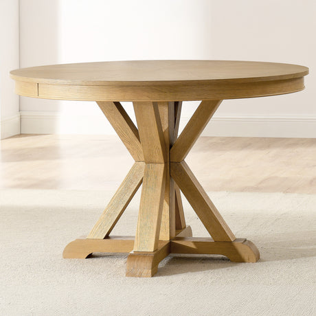 Rylie 48-inch Round Dining Table, Natural Finish from Steve Silver - Luna Furniture