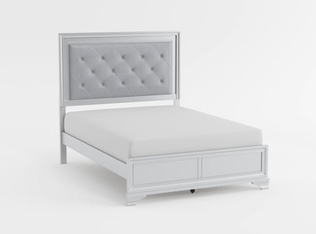 Anatole Metallic Silver Queen Bed from Homelegance - Luna Furniture