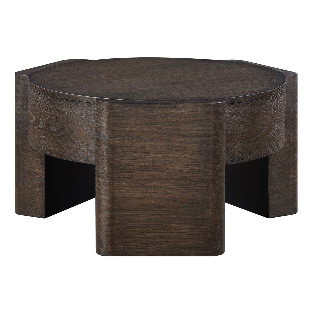 Salina Mocha 32.5″ Round Coffee Table with Casters from Steve Silver - Luna Furniture