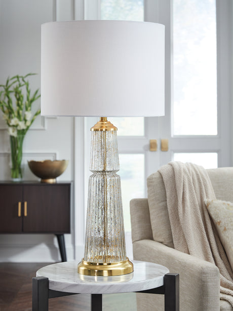 Bakersboro Clear/Gold Finish Table Lamp from Ashley - Luna Furniture
