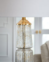Bakersboro Clear/Gold Finish Table Lamp from Ashley - Luna Furniture