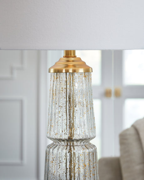 Bakersboro Clear/Gold Finish Table Lamp from Ashley - Luna Furniture