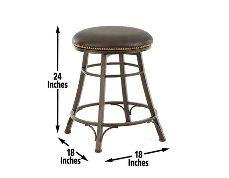 Bali 24″ Backless Counter Stool, Swivel, Gray from Steve Silver - Luna Furniture