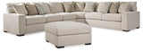 Ballyton Sand 4-Piece Sectional with Ottoman from Ashley - Luna Furniture