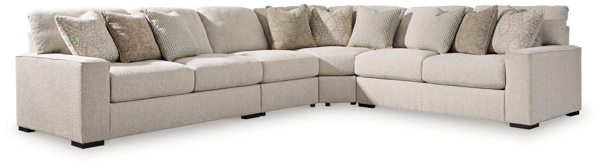 Ballyton Sand 4-Piece Sectional with Ottoman from Ashley - Luna Furniture