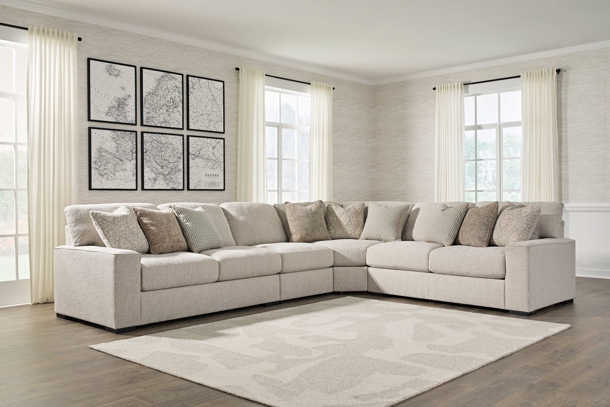 Ballyton Sand 4-Piece Sectional with Ottoman from Ashley - Luna Furniture