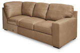 Bandon Toffee Leather 3-Piece RAF Sectional from Ashley - Luna Furniture