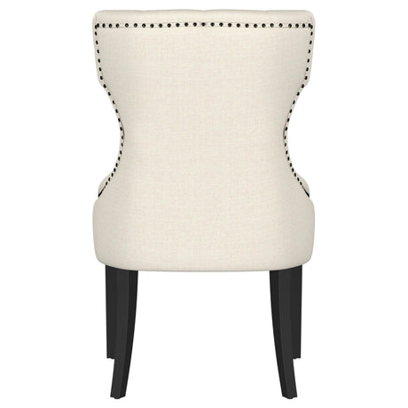 Baney Beige Upholstered Parson Dining Side Chair with Tufted Back from Coaster - Luna Furniture