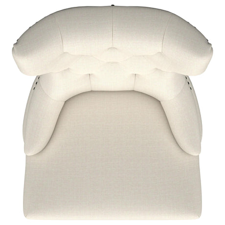 Baney Beige Upholstered Parson Dining Side Chair with Tufted Back from Coaster - Luna Furniture