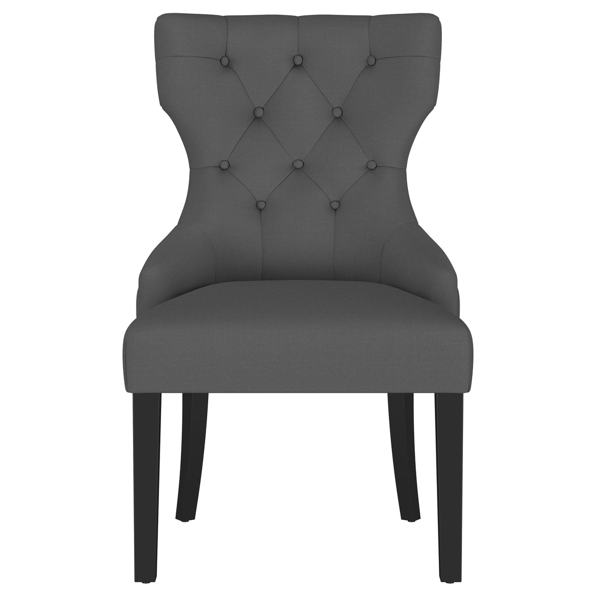 Baney Gray Upholstered Parson Dining Side Chair with Tufted Back from Coaster - Luna Furniture