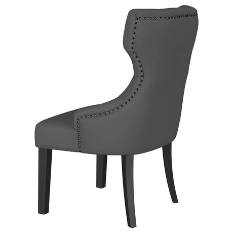 Baney Gray Upholstered Parson Dining Side Chair with Tufted Back from Coaster - Luna Furniture