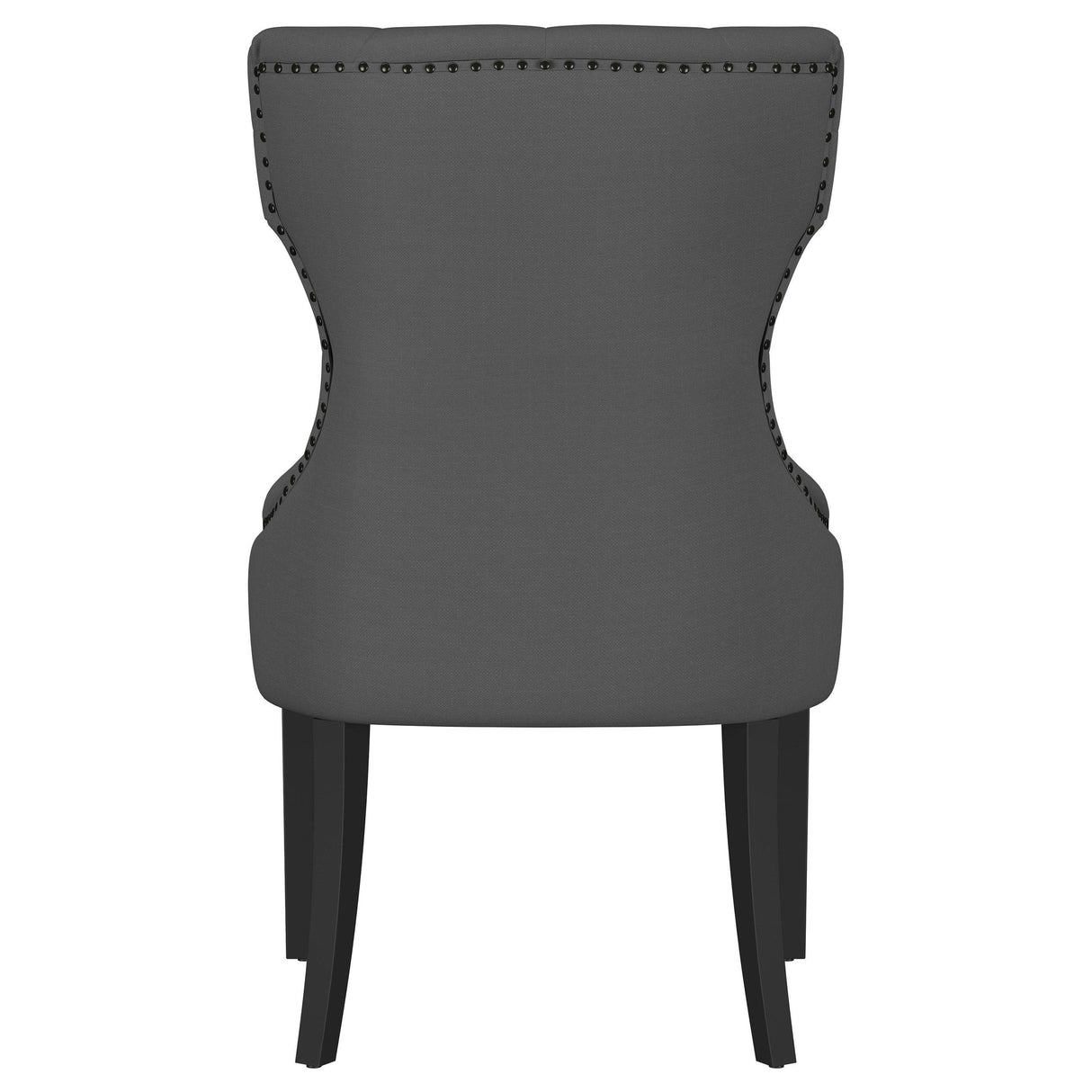 Baney Gray Upholstered Parson Dining Side Chair with Tufted Back from Coaster - Luna Furniture