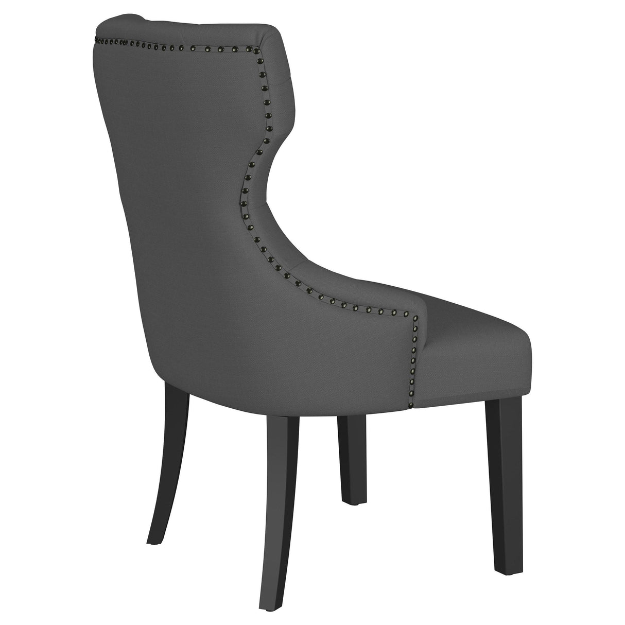 Baney Gray Upholstered Parson Dining Side Chair with Tufted Back from Coaster - Luna Furniture