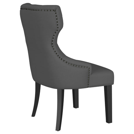 Baney Gray Upholstered Parson Dining Side Chair with Tufted Back from Coaster - Luna Furniture