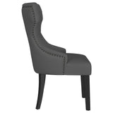 Baney Gray Upholstered Parson Dining Side Chair with Tufted Back from Coaster - Luna Furniture