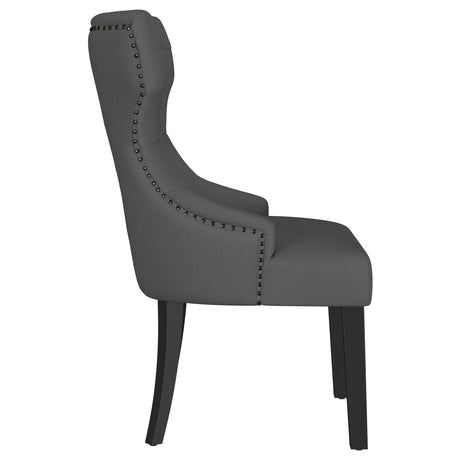 Baney Gray Upholstered Parson Dining Side Chair with Tufted Back from Coaster - Luna Furniture