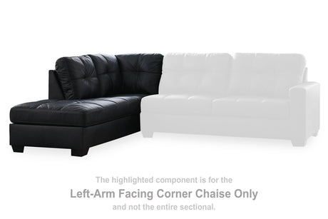 Barlin Mills Carbon Left-Arm Facing Corner Chaise from Ashley - Luna Furniture